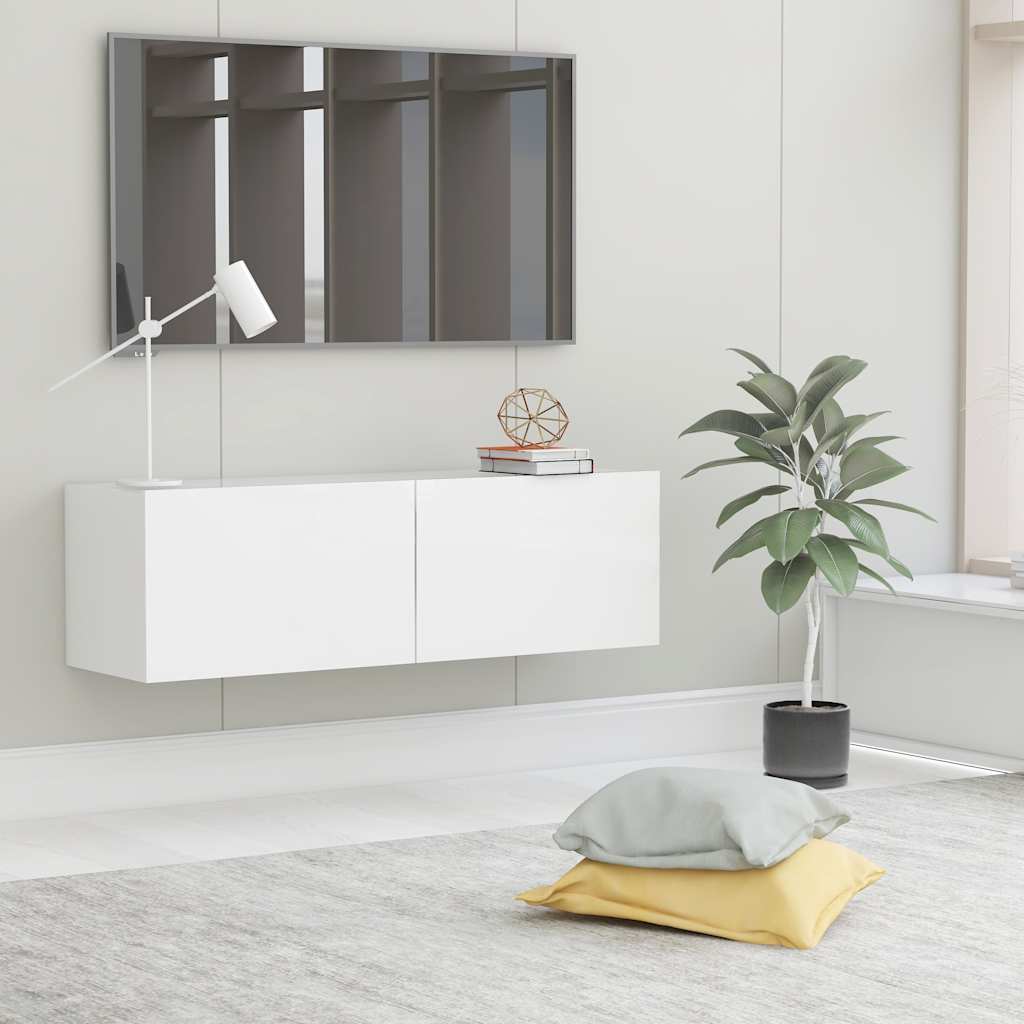 Móvel de TV 100x30x30 cm derivados de madeira branco