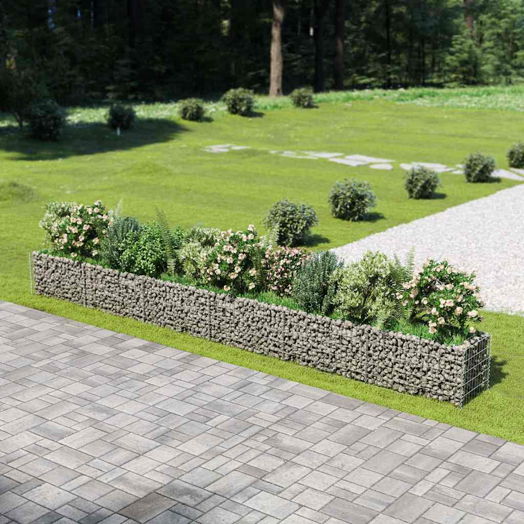 Canteiro elevado/cesto gabião 540x50x50 cm aço galvanizado