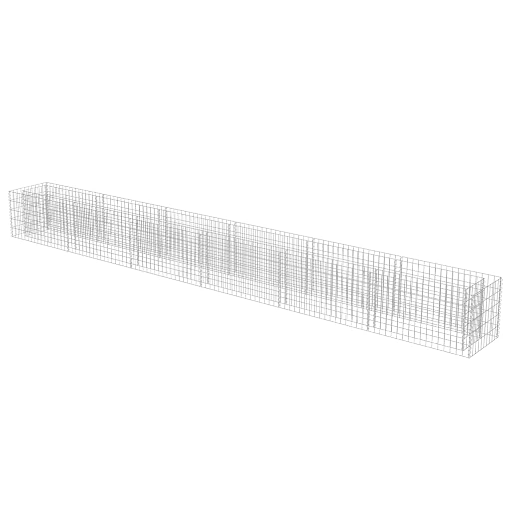 Canteiro elevado/cesto gabião 540x50x50 cm aço galvanizado