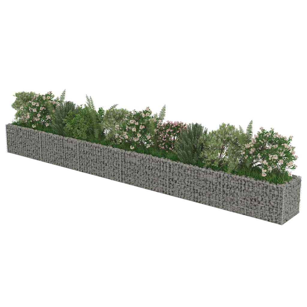 Canteiro elevado/cesto gabião 540x50x50 cm aço galvanizado