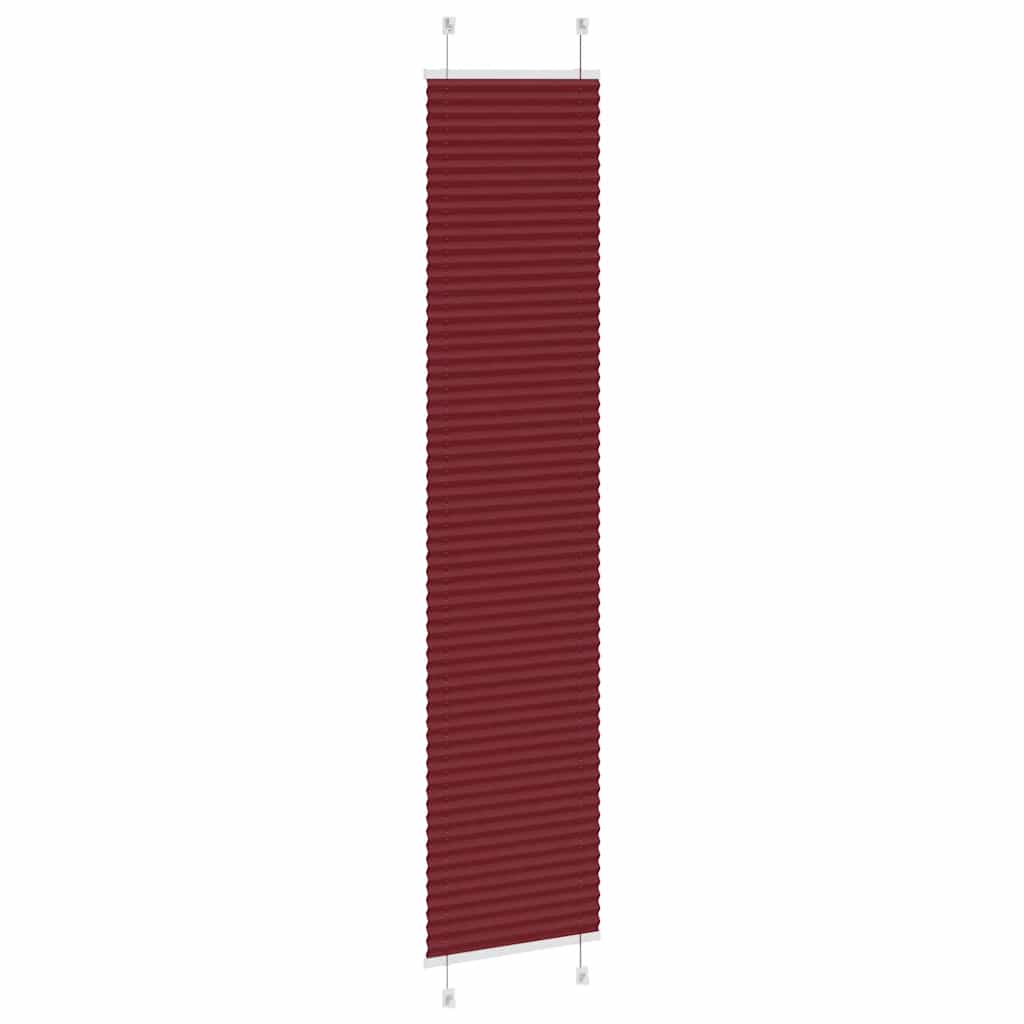Plissado cego bordéus vermelho 50x200 cm largura tecido