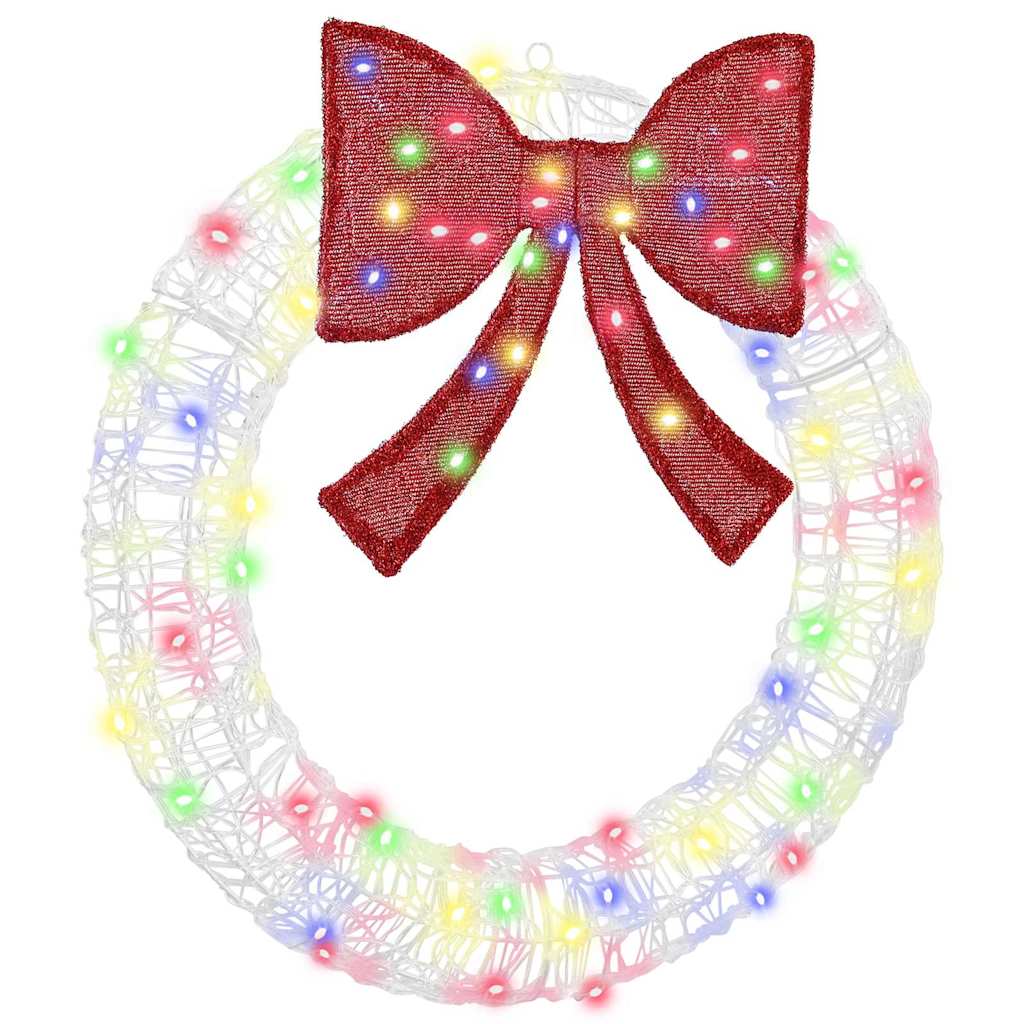 Guirlanda com 60 leds multicolor 76 x 76 x 8,5 cm acrílo