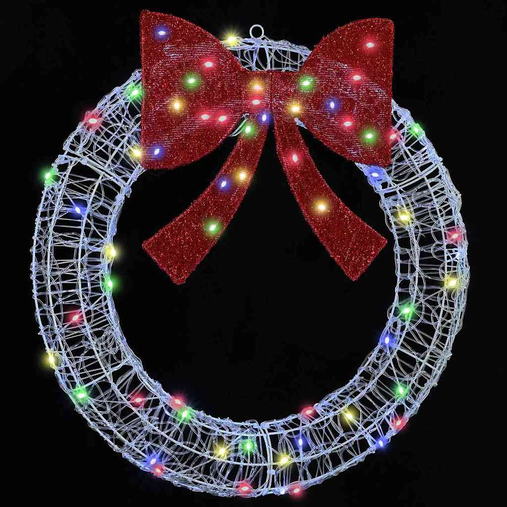 Guirlanda com 60 leds multicolor 76 x 76 x 8,5 cm acrílo