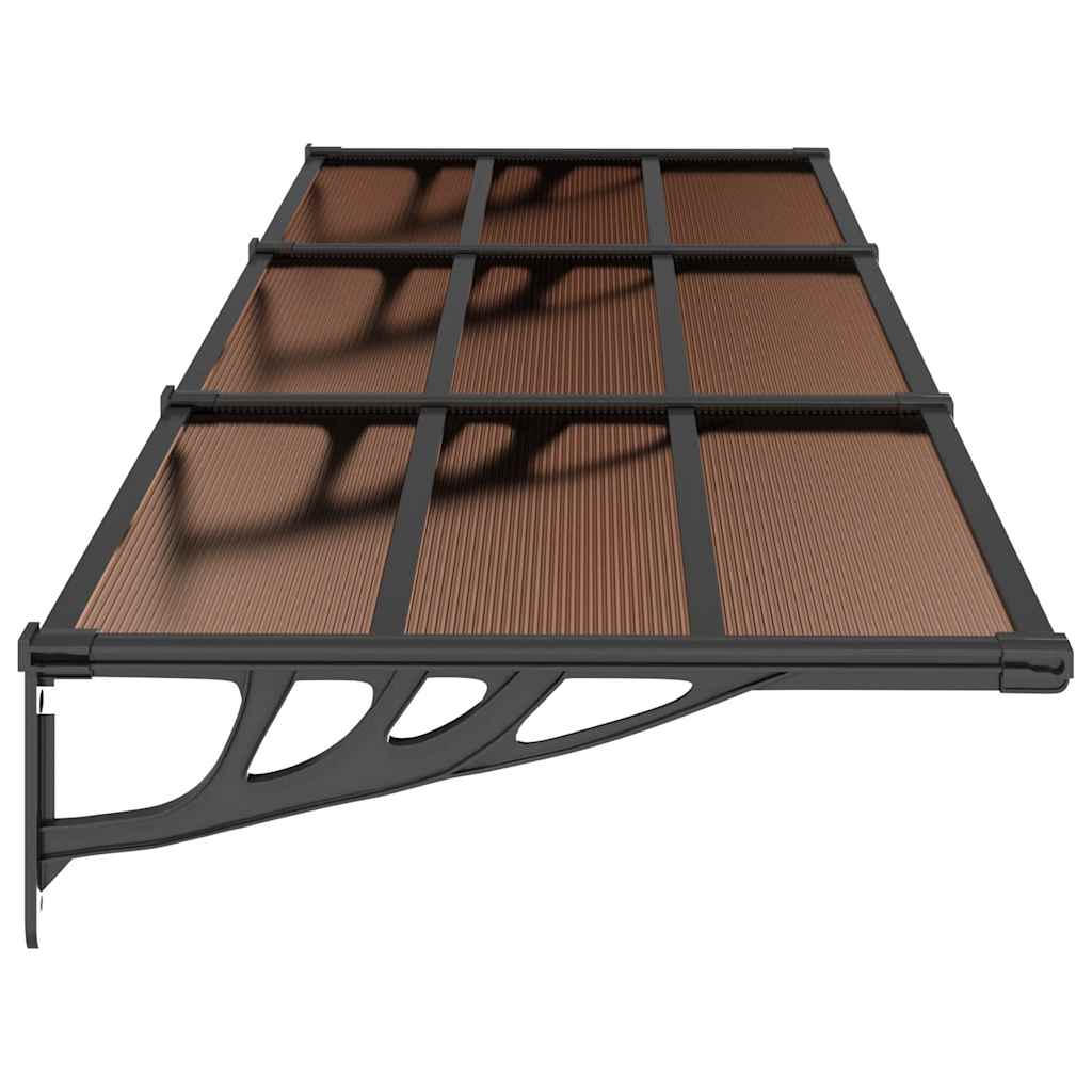 Toldo de porta 297,5x90 cm policarbonato preto