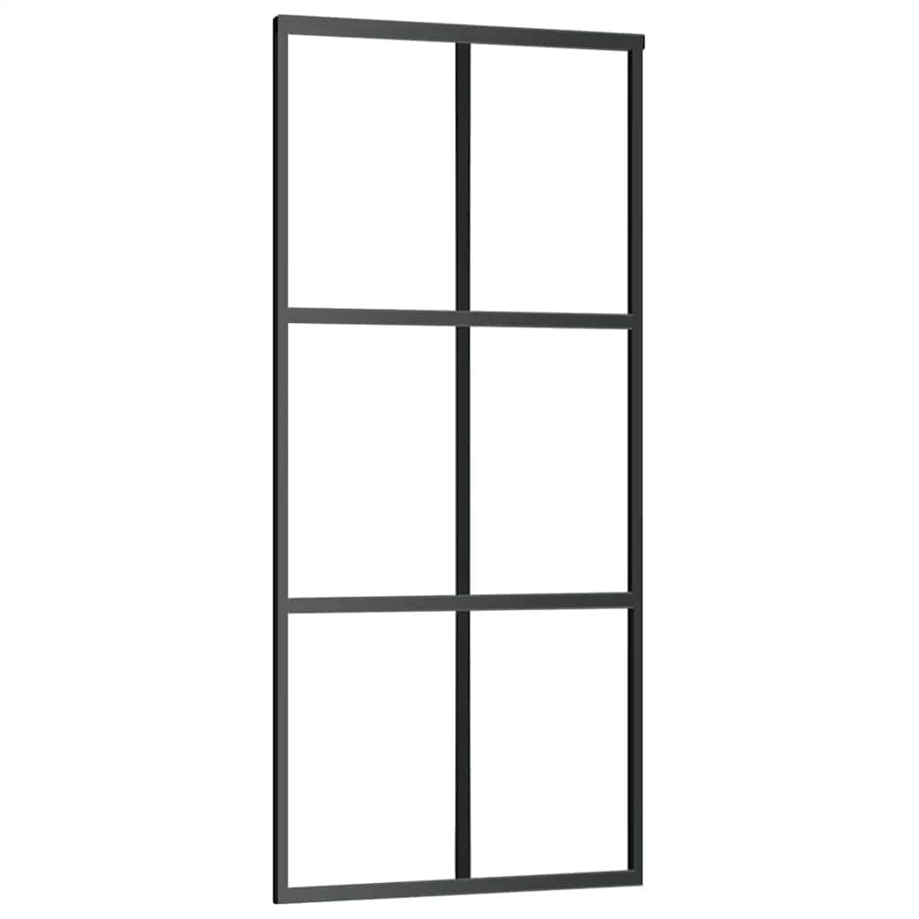 Porta deslizante c/ conj. ferragens 90x205cm vidro esg/alumínio