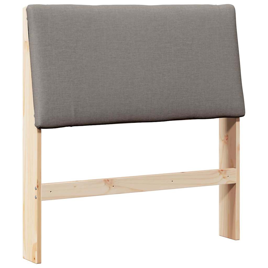 Cabeceira estofada cinzento-acastanhado 100 cm