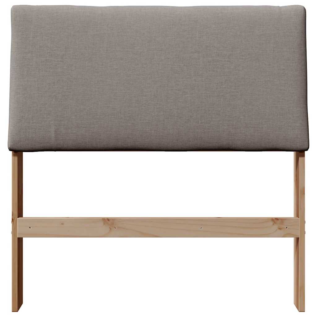 Cabeceira estofada cinzento-acastanhado 100 cm