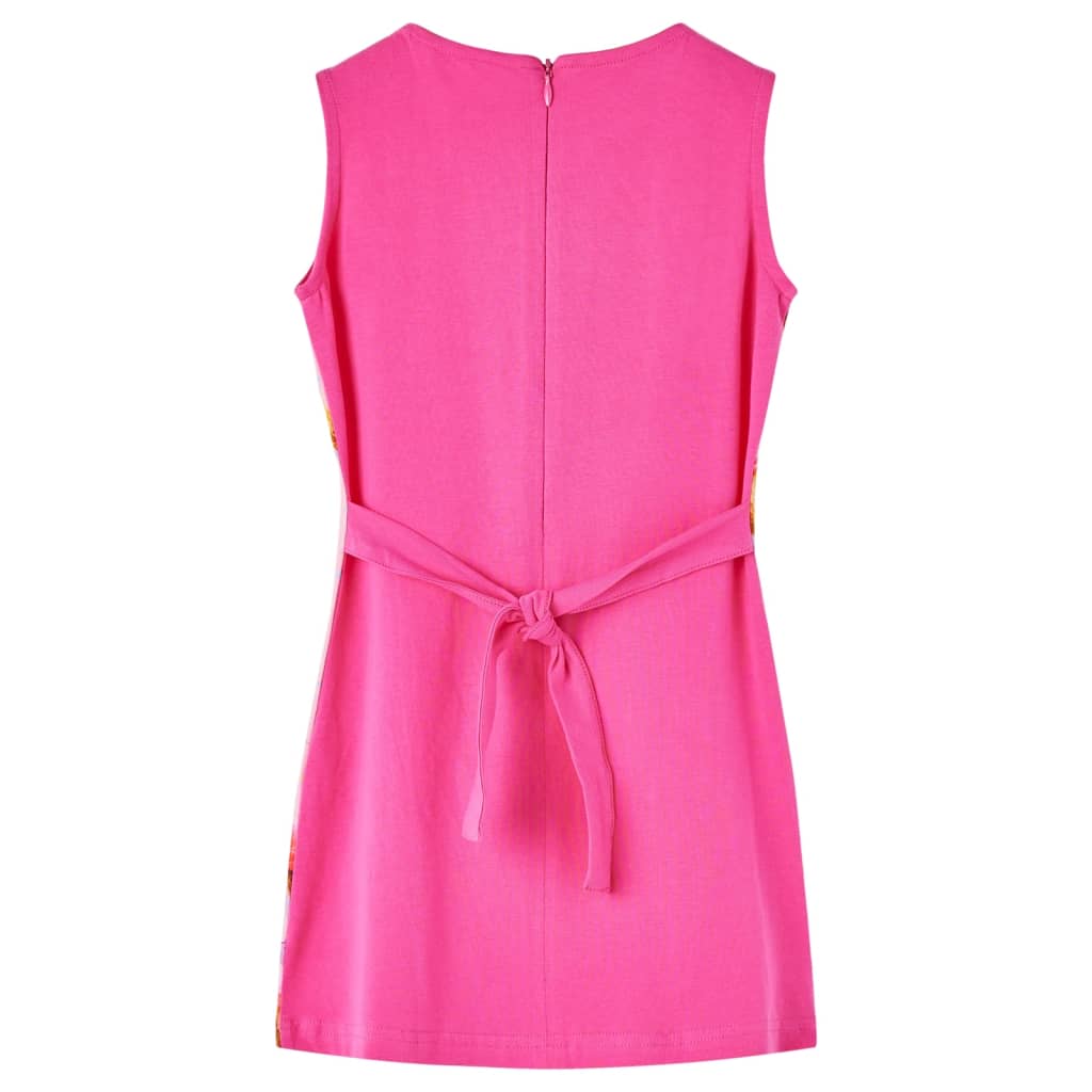 Vestido de criança rosa-choque 128