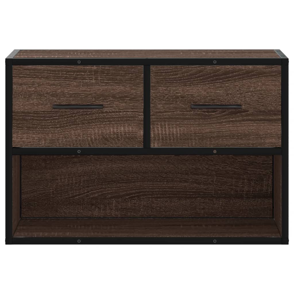 Móvel p/ TV 60x31x39,5cm deriv. madeira/metal carvalho castanho