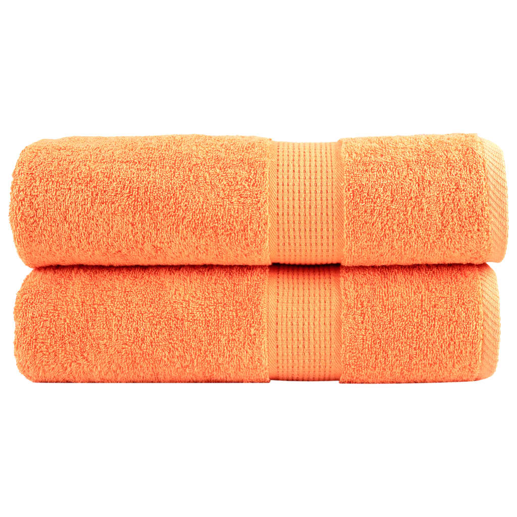 Toalhas de banho premium solund 2pcs 70x140 cm 600 gsm laranja