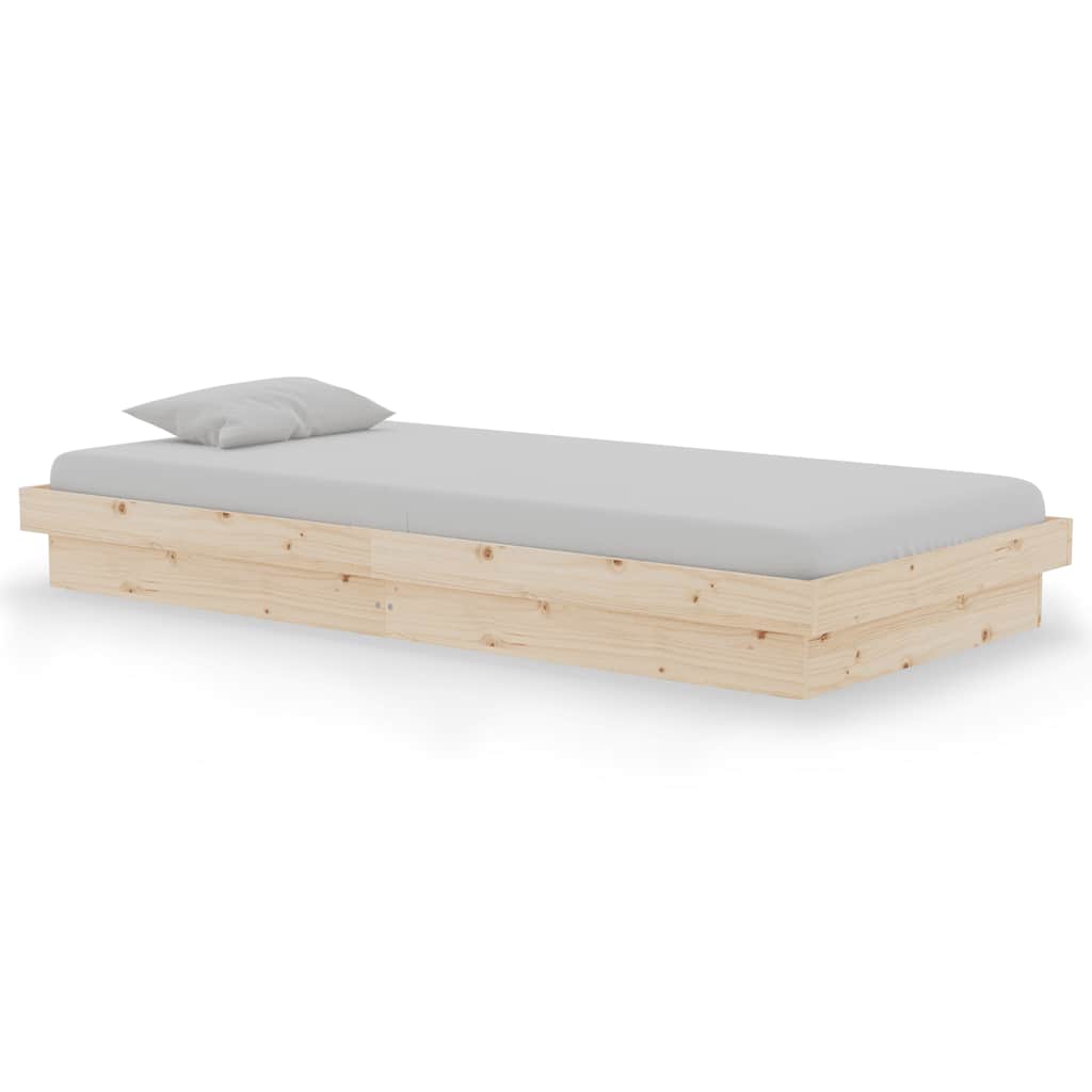 Estrutura de cama solteiro 90x190 cm madeira maciça