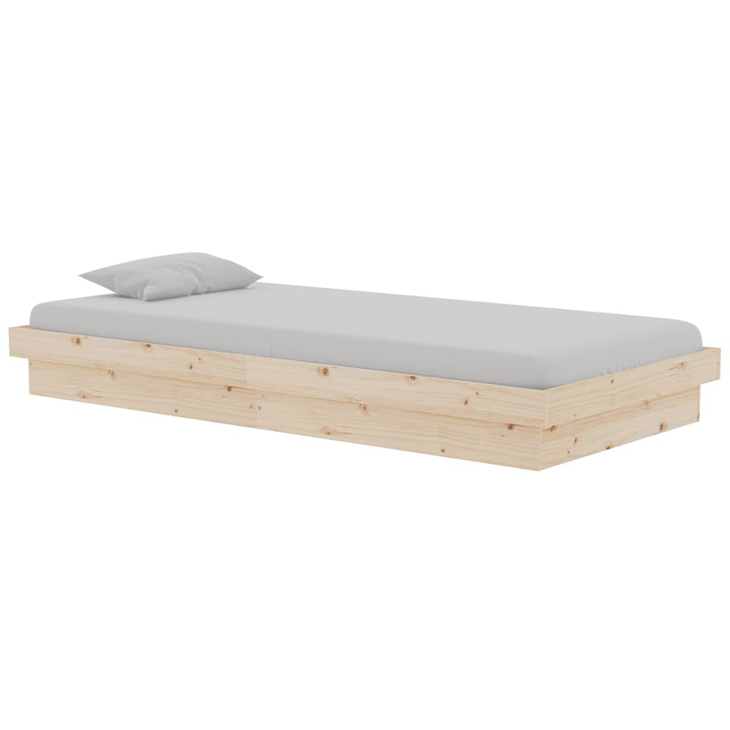 Estrutura de cama solteiro 90x190 cm madeira maciça