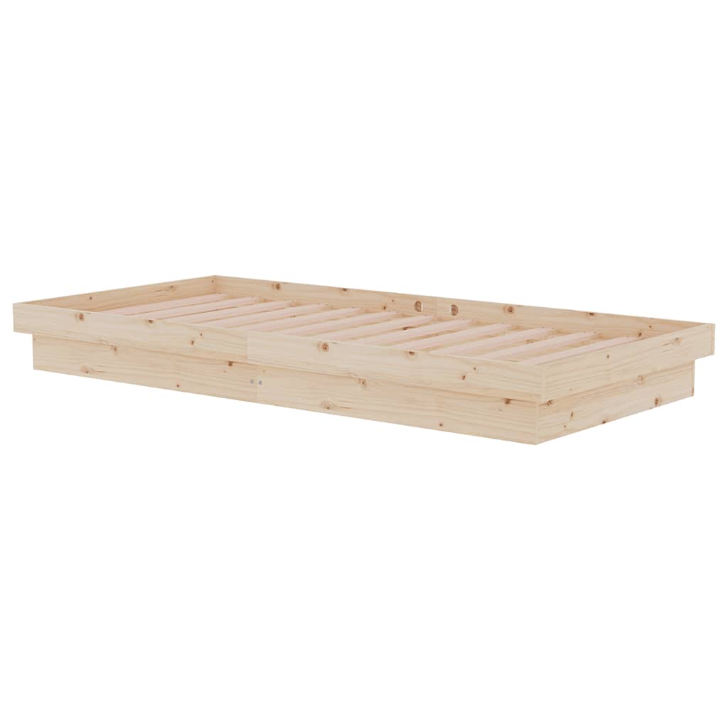 Estrutura de cama solteiro 90x190 cm madeira maciça