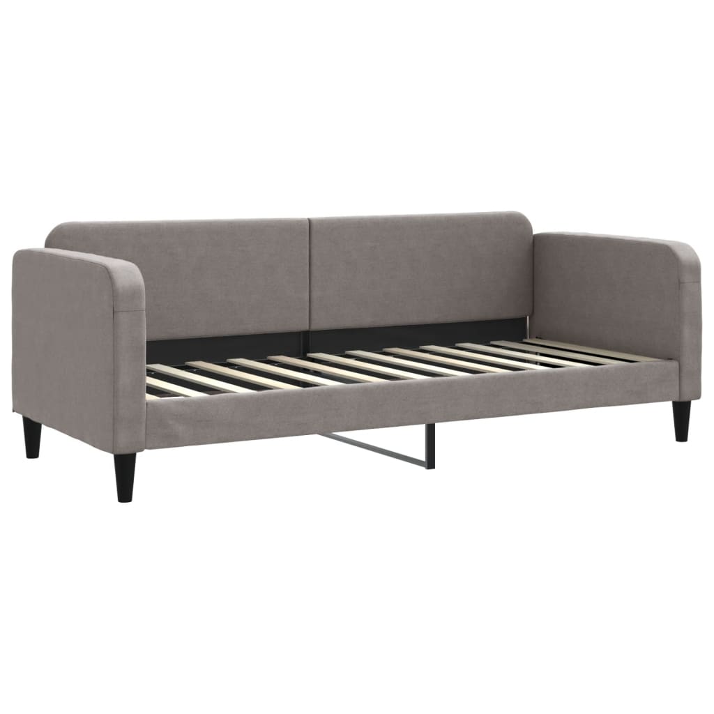 Sofá-cama c/ gavetão/colchões 80x200cm tecido cinza-acastanhado