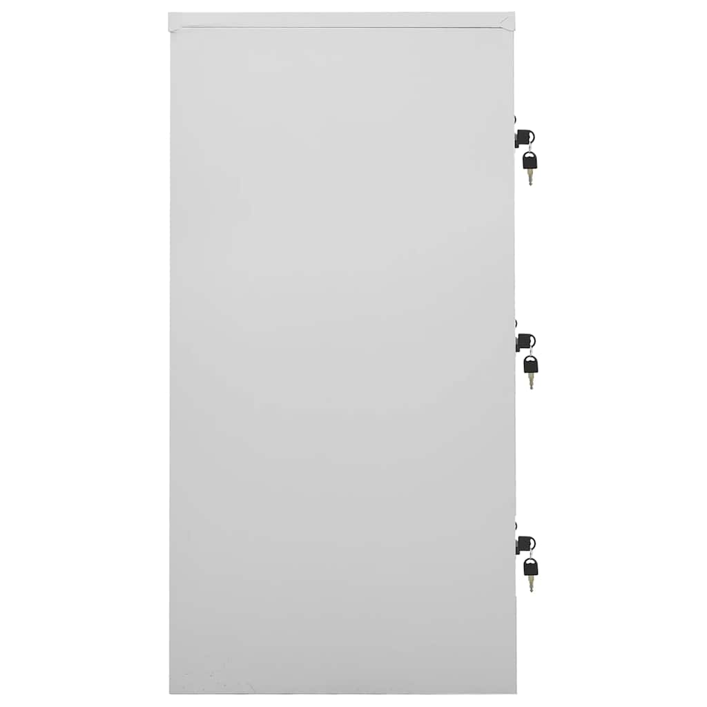 Cacifo 90x45x92,5 cm aço cinzento-claro e vermelho