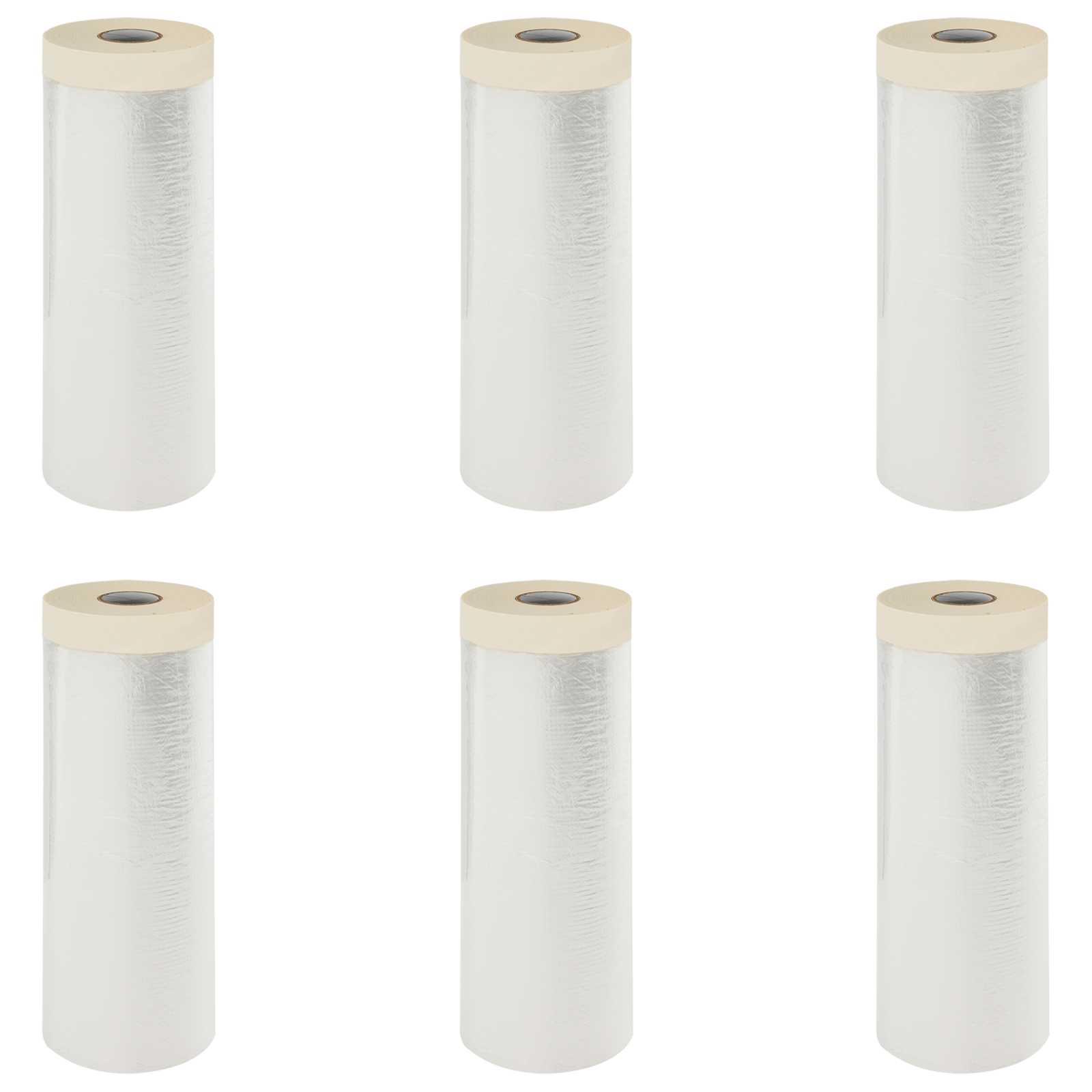 Lona de poeira com fita adesiva 6 unid. transparente HDPE