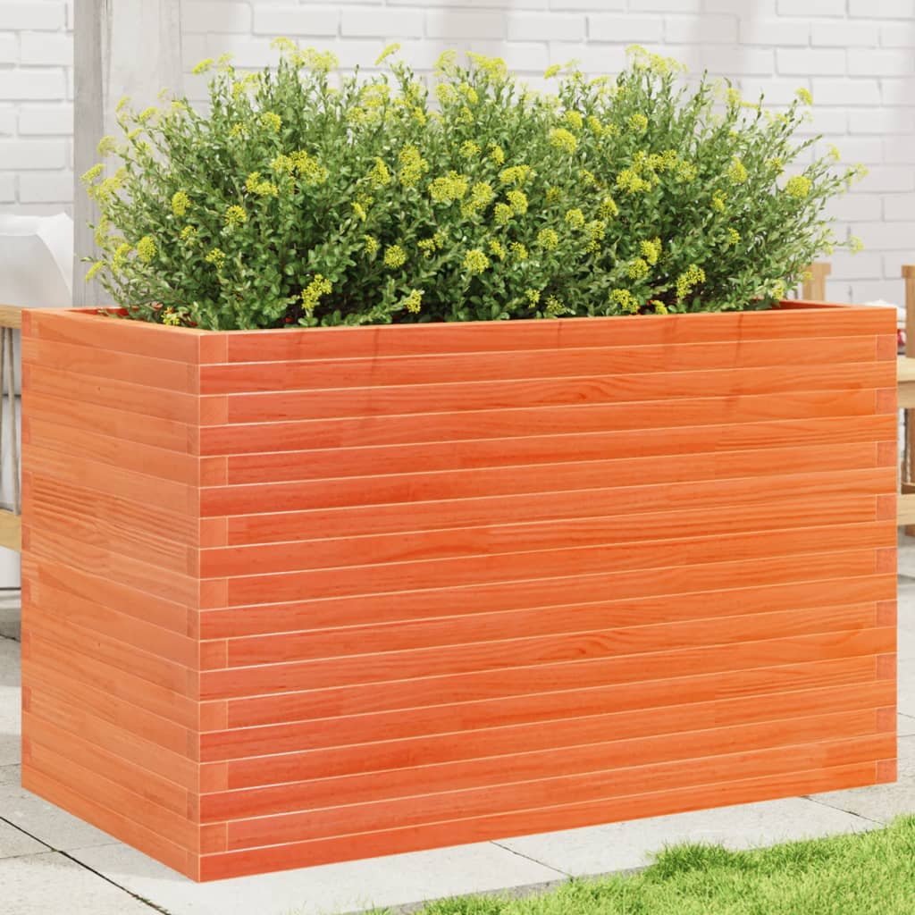 Vaso/floreira de jardim 110x60x68,5 pinho maciço castanho mel