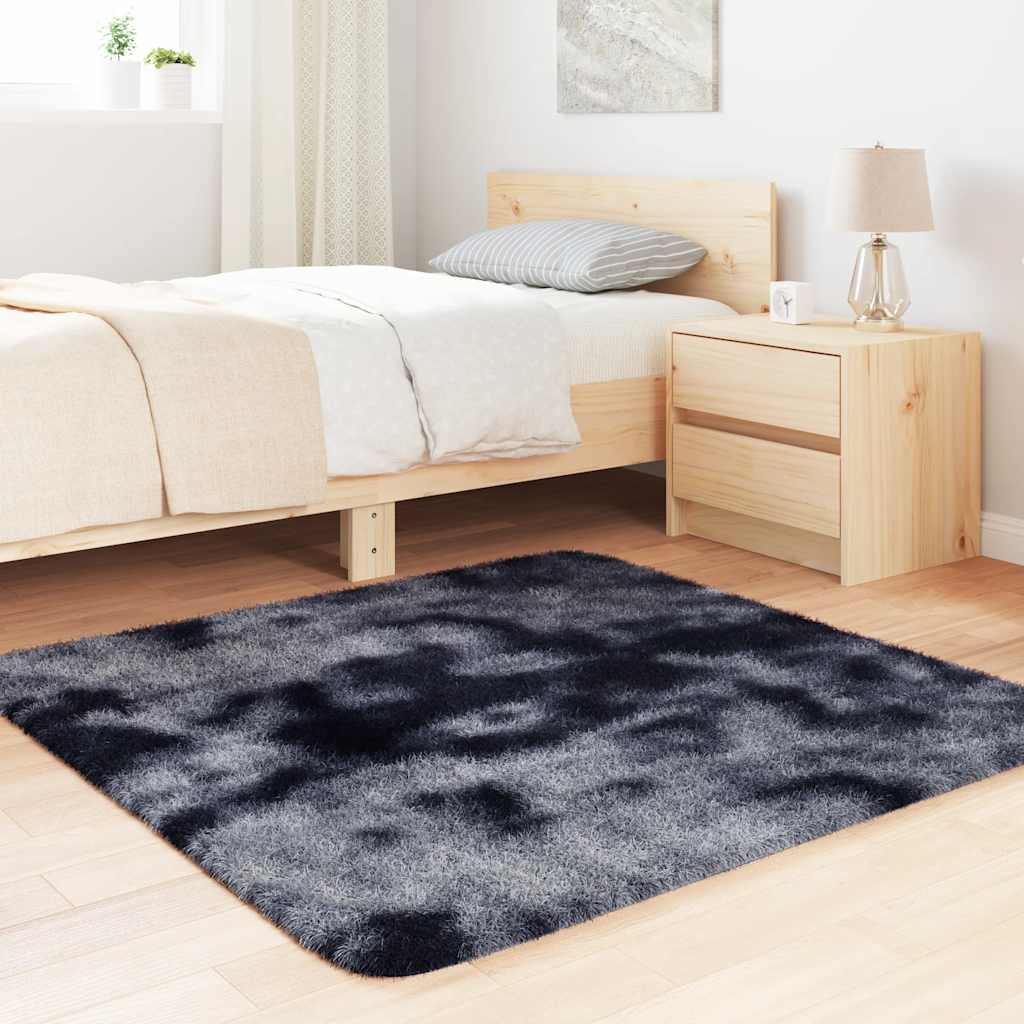 Tapete shaggy de pelo alto navarra 120x120 cm cinzento-escuro