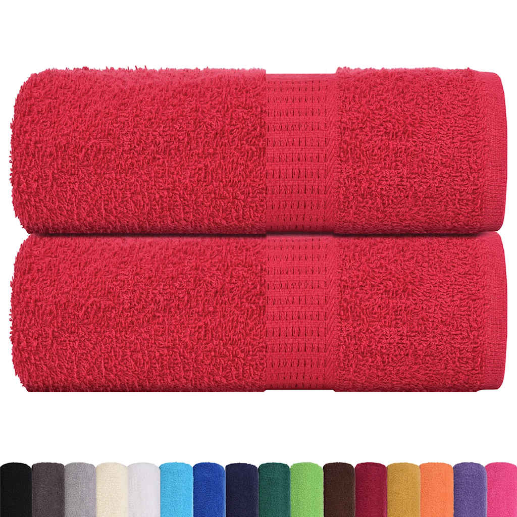 Toalhas de rosto frogn 2 peças vermelho 30x30 cm 360 g/m²