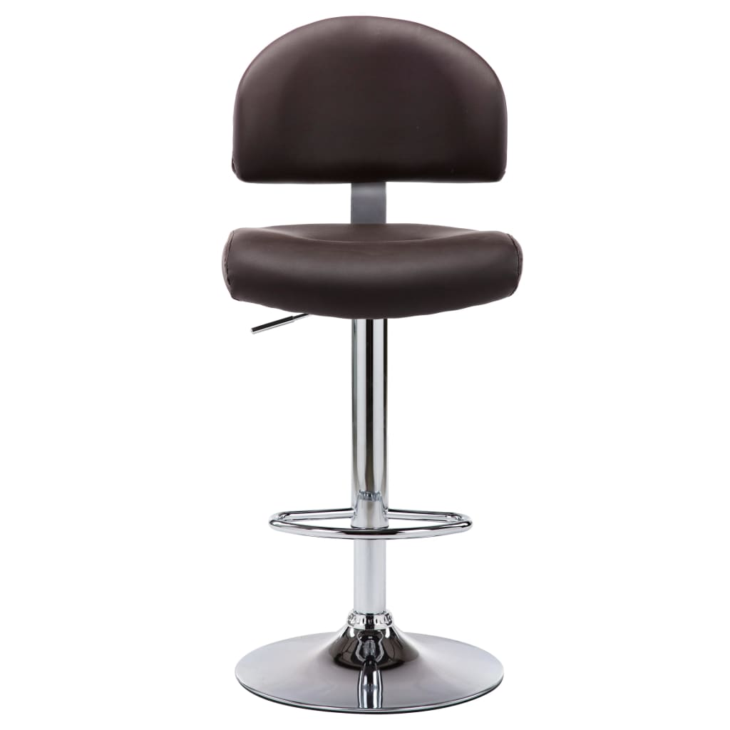 Banco de bar couro artificial castanho