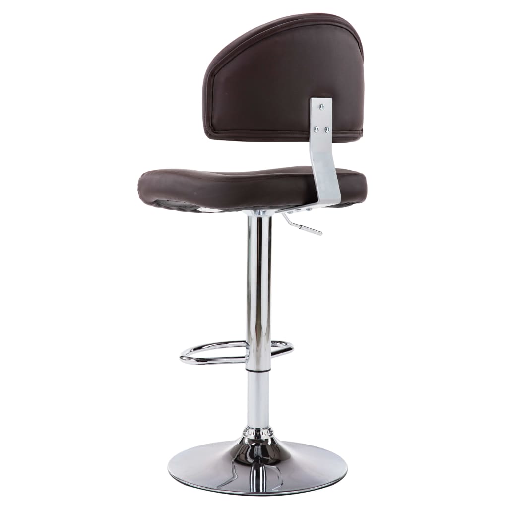 Banco de bar couro artificial castanho