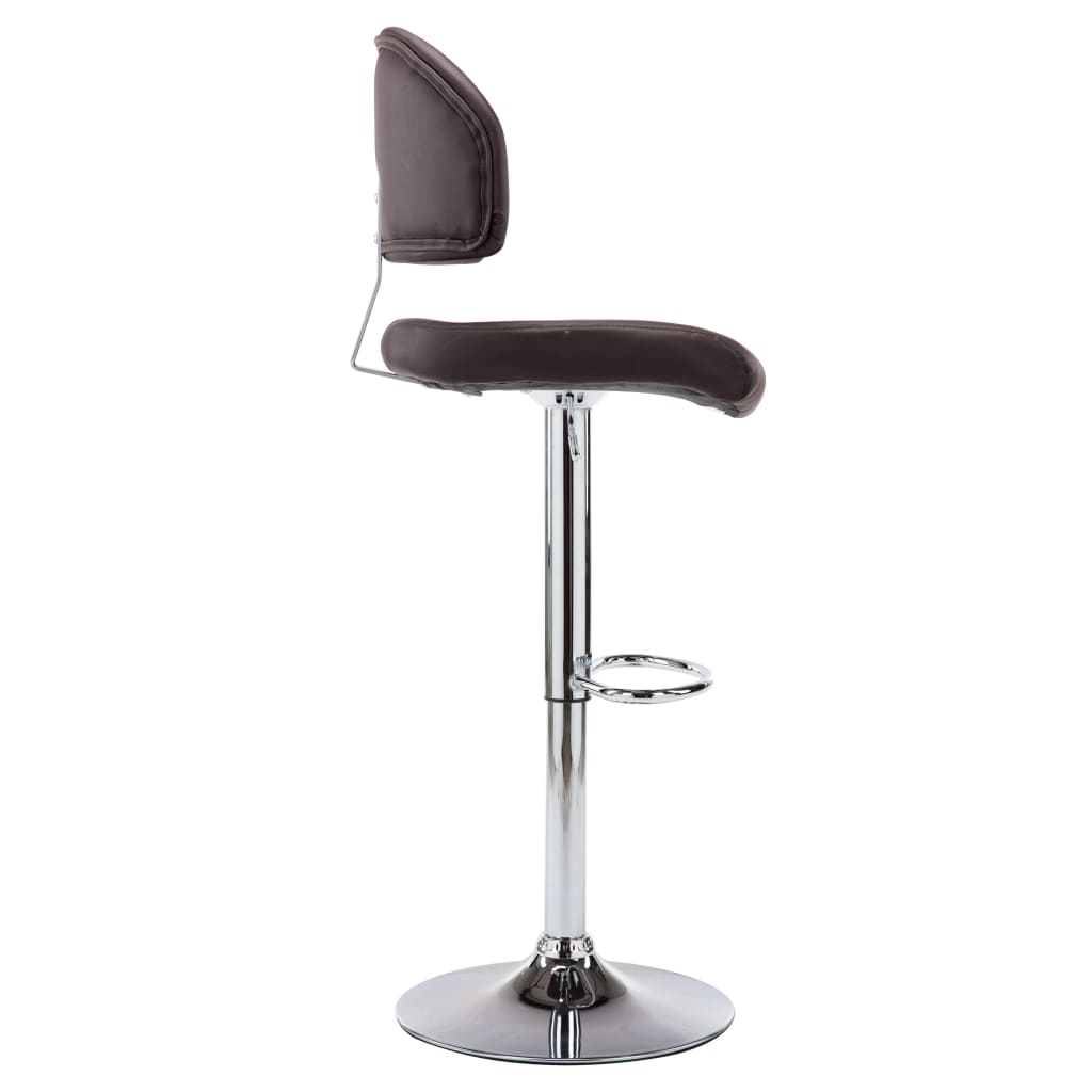 Banco de bar couro artificial castanho