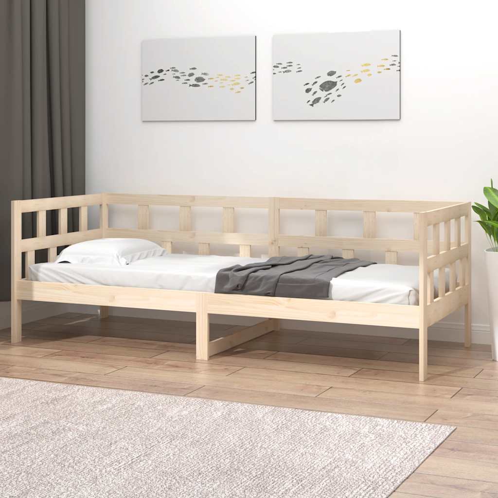 Sofá-cama 90 x 200 cm madeira de pinho maciça
