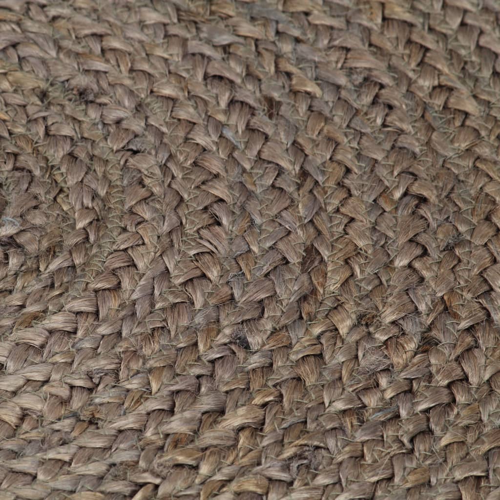 Tapete artesanal em juta redondo 150 cm cinzento