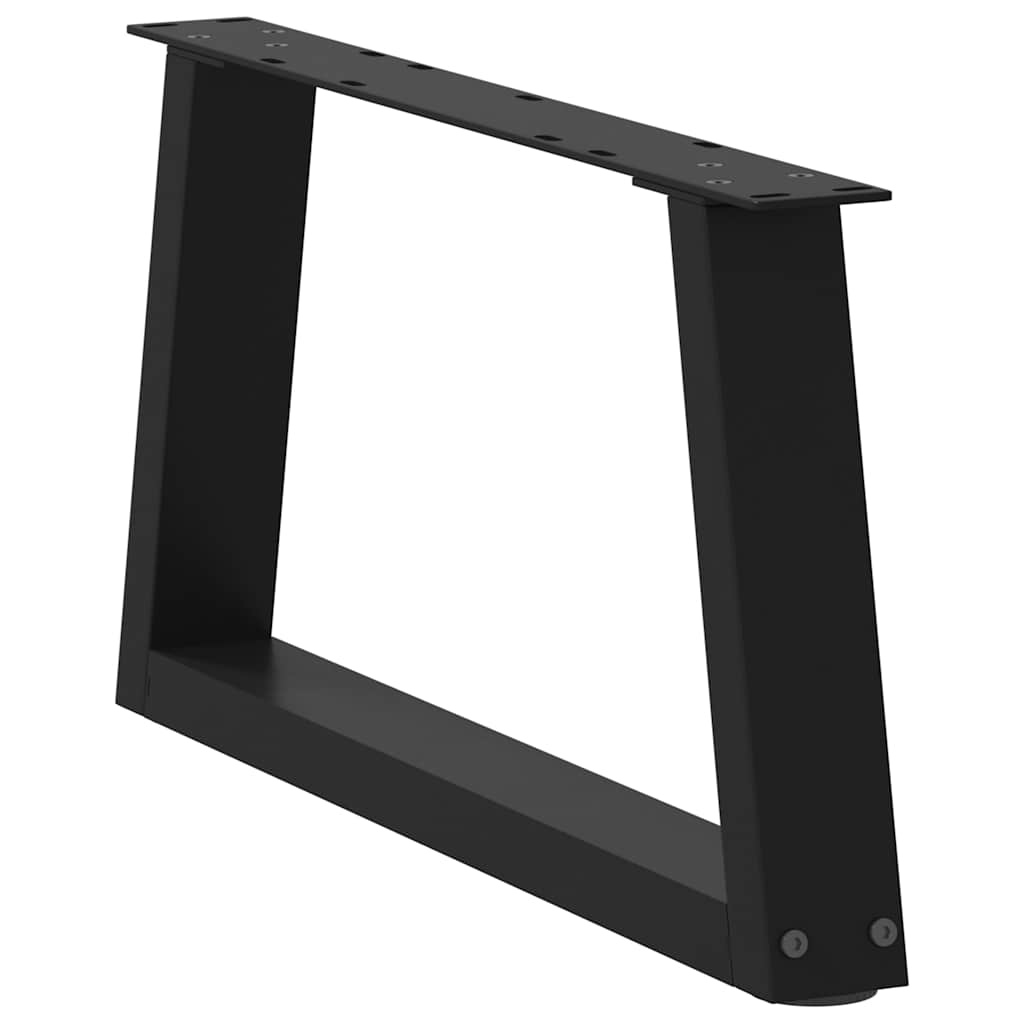 Pés para mesa de centro em v, 2 peças, preto, 70x(30-31,3) cm, aço