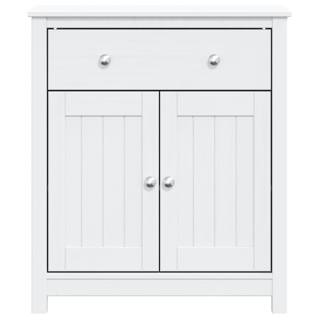 Móvel de casa de banho berg 69,5x34x80 cm pinho maciço branco