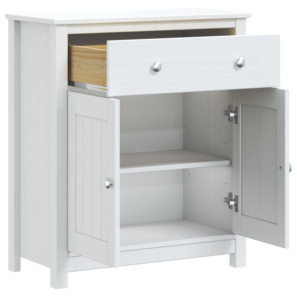 Móvel de casa de banho berg 69,5x34x80 cm pinho maciço branco