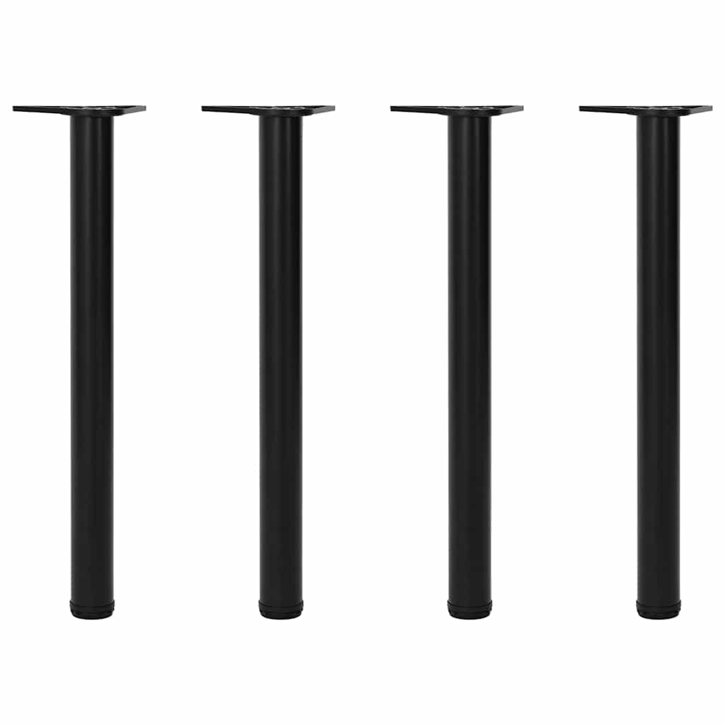 4 Pernas de mesa, altura ajustável, preto 710 mm