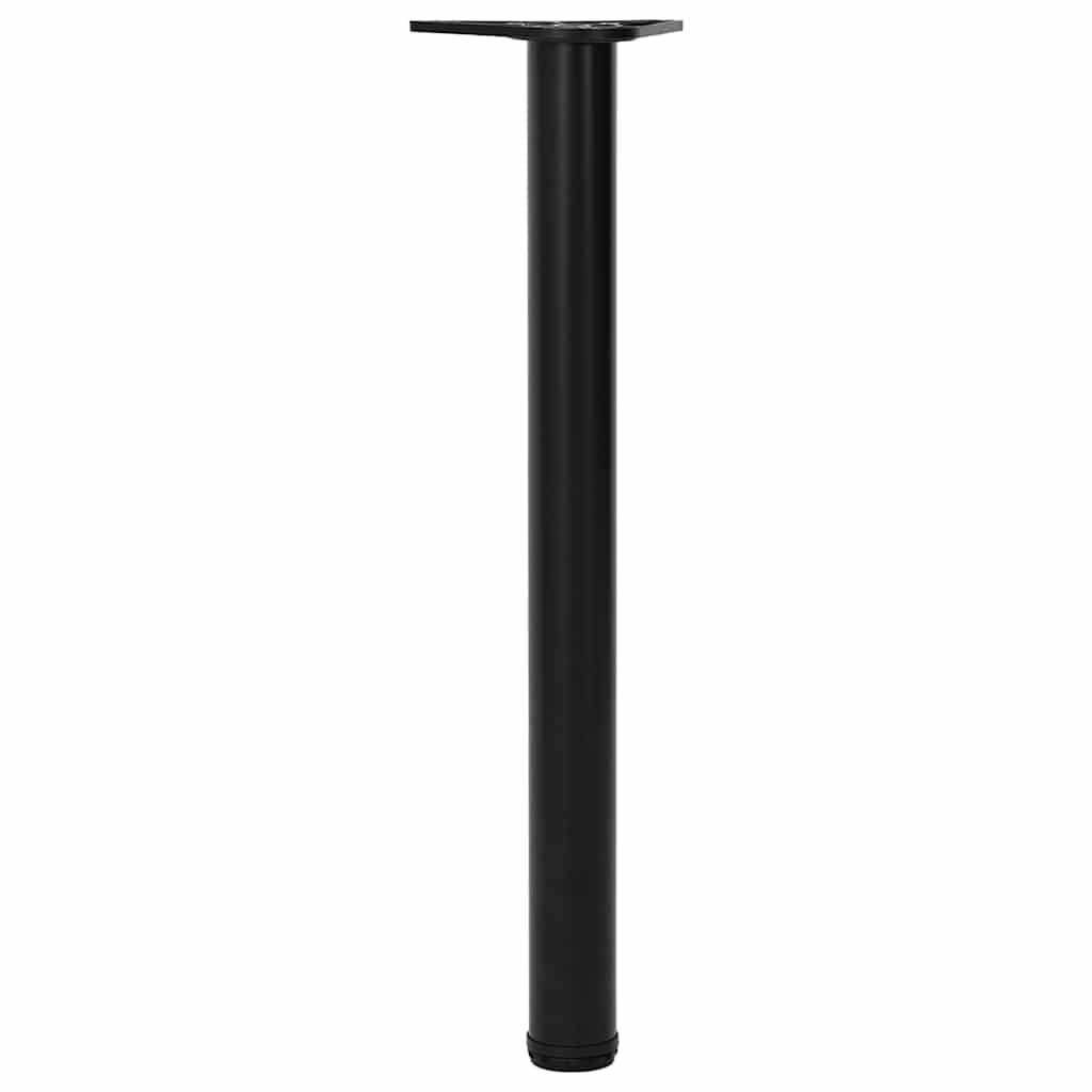 4 Pernas de mesa, altura ajustável, preto 710 mm