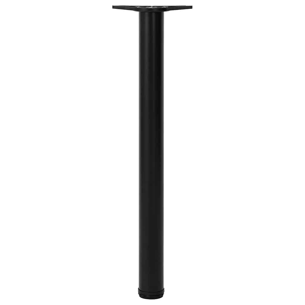 4 Pernas de mesa, altura ajustável, preto 710 mm