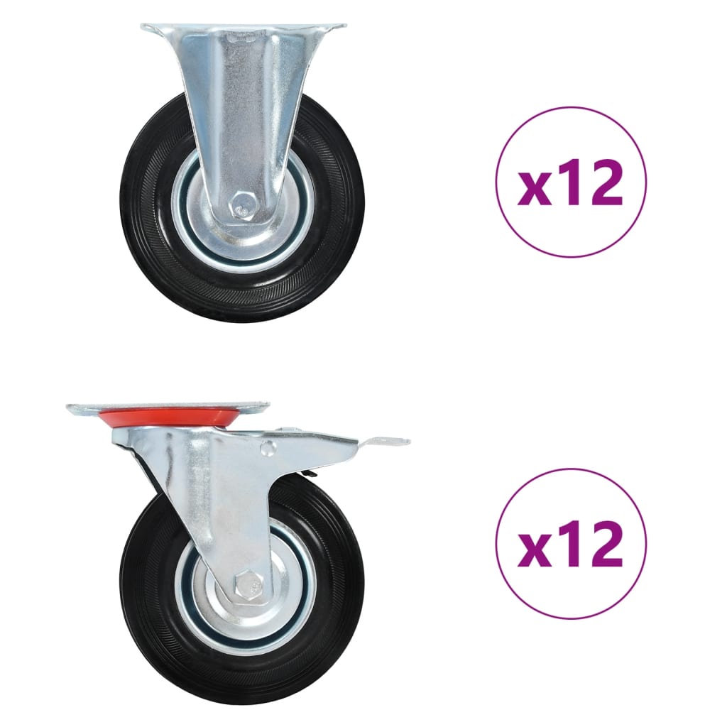 24 Pcs rodas 125 mm