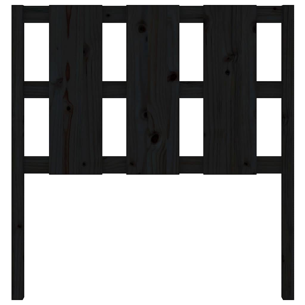 Cabeceira de cama 105,5x4x100 cm pinho maciço preto