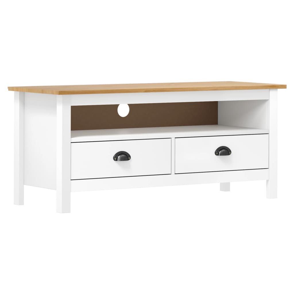 Móvel de TV hill 110x40x47 cm pinho maciço branco