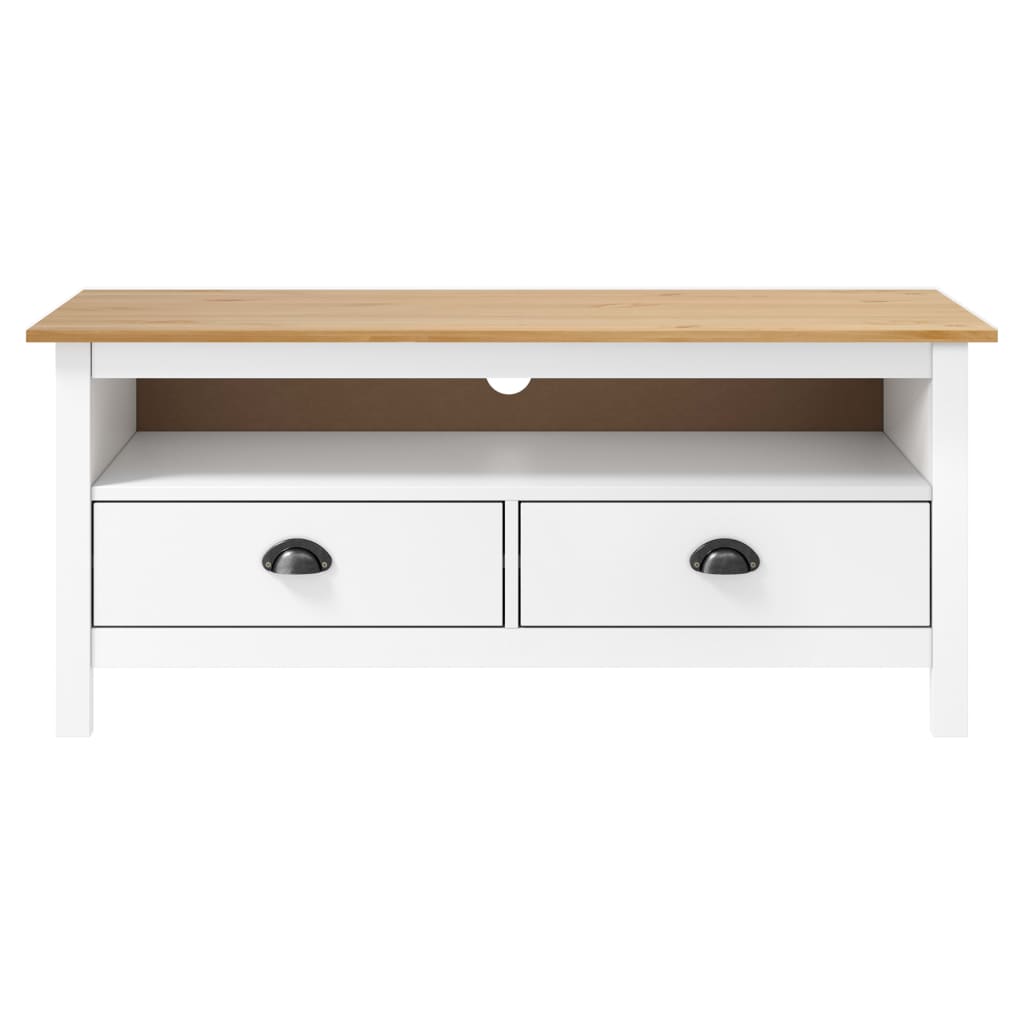 Móvel de TV hill 110x40x47 cm pinho maciço branco