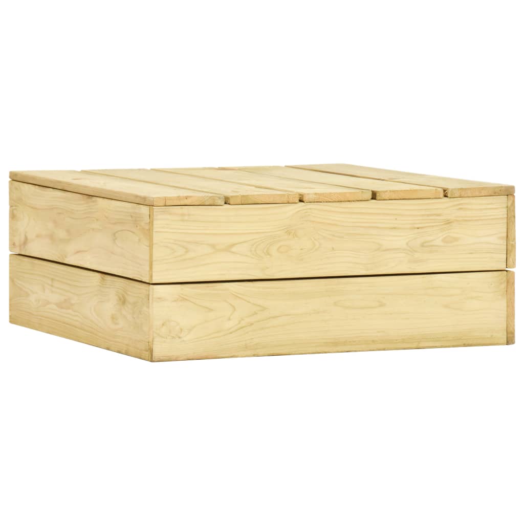 3 Pcs conjunto lounge de jardim com almofadões pinho impregnado