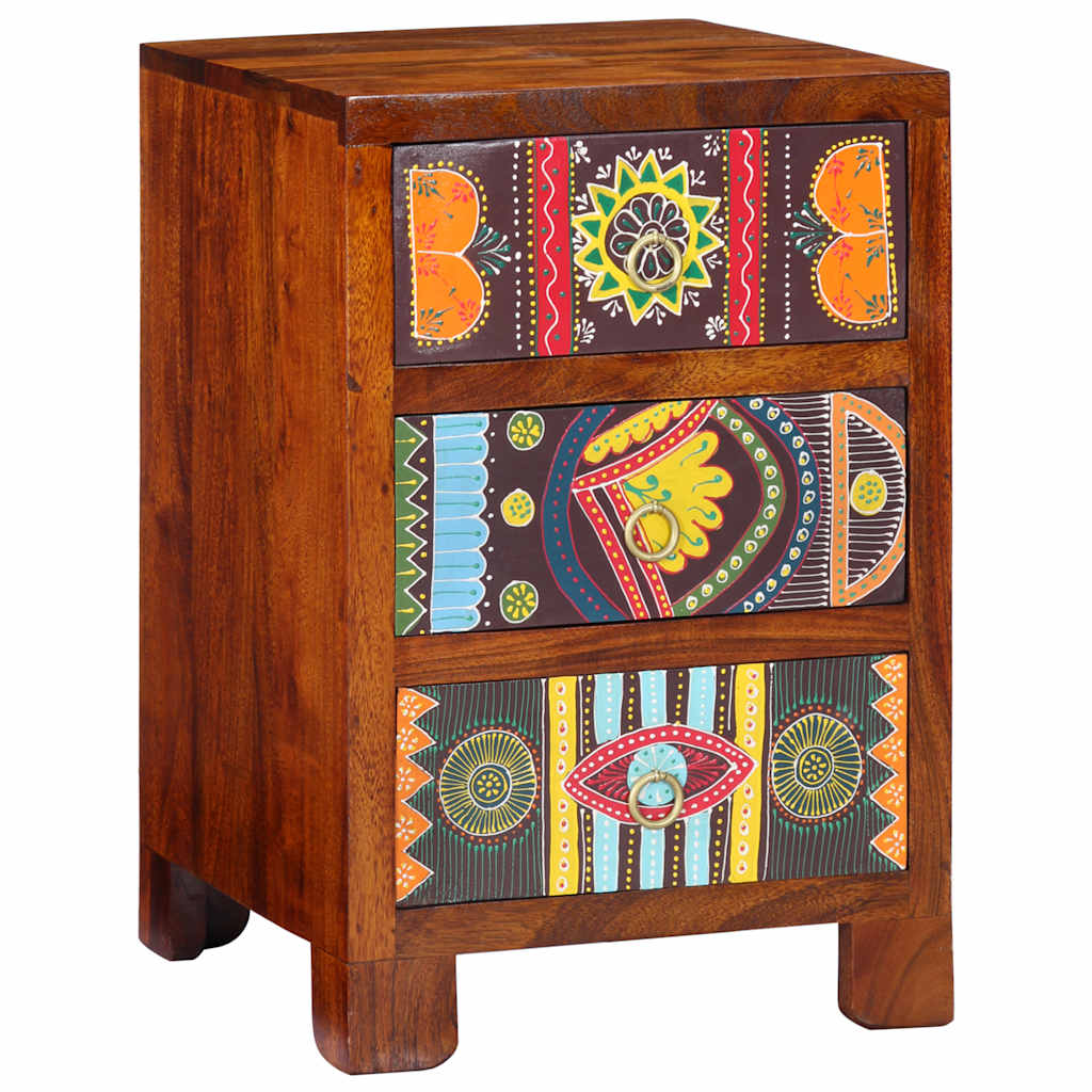 Mesa de cabeceira 40x40x60 cm madeira de acácia maciça