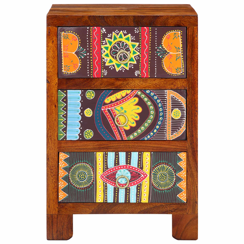 Mesa de cabeceira 40x40x60 cm madeira de acácia maciça