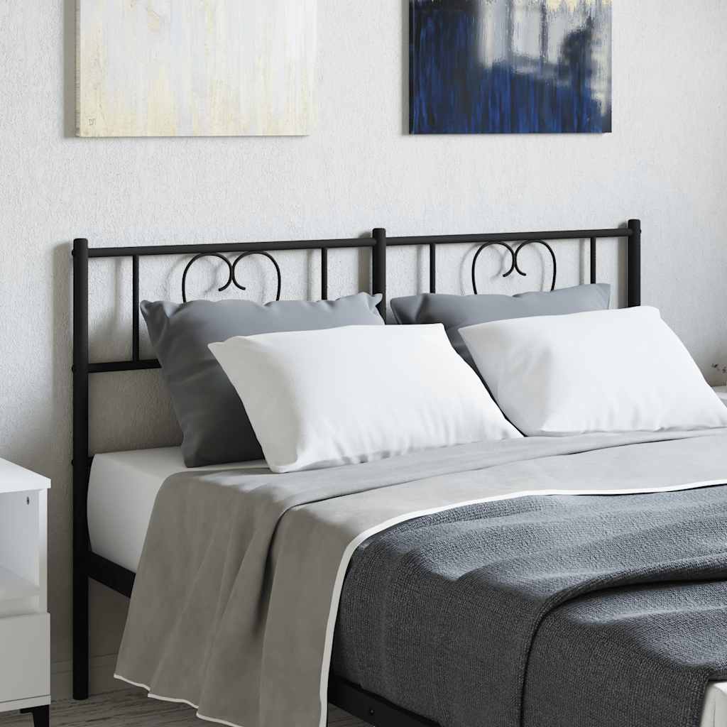 Cabeceira de substituição 120 cm metal preto