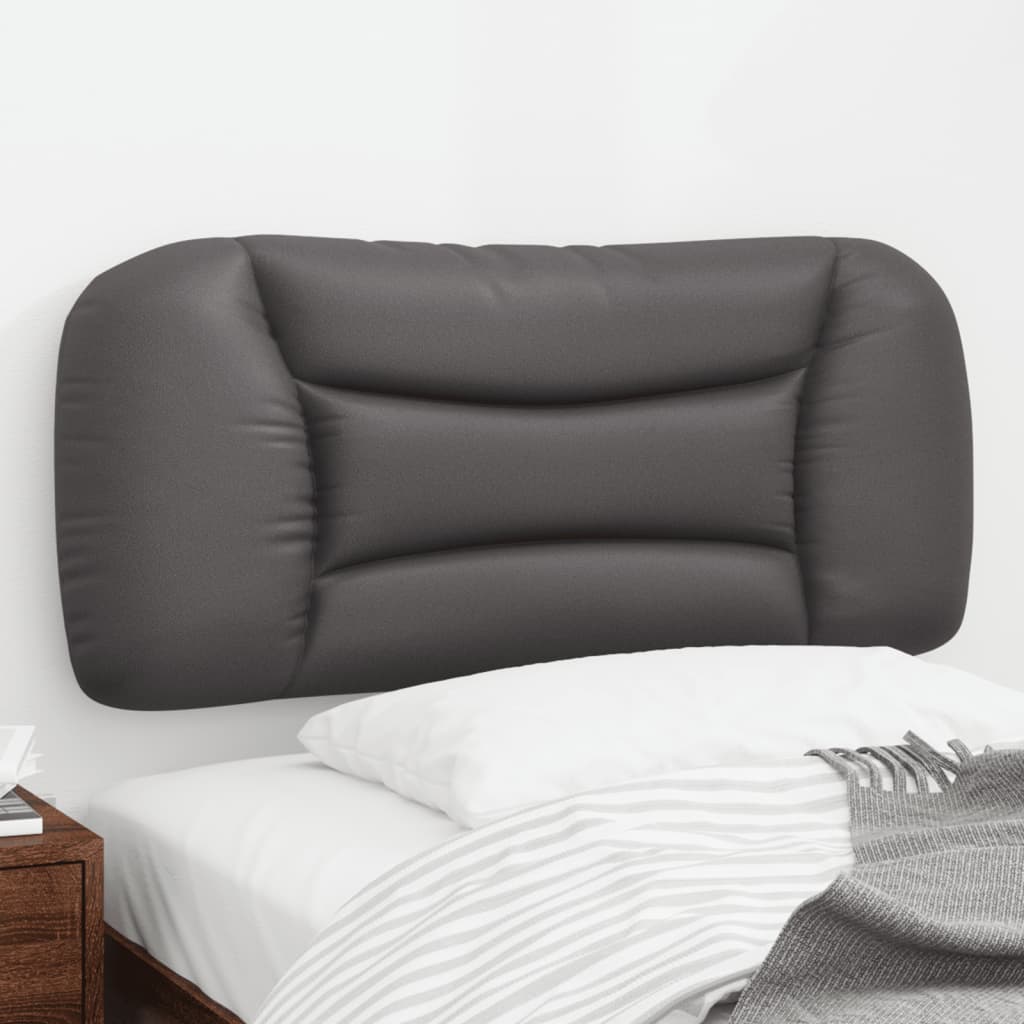 Almofadão de cabeceira hvar 80 cm couro artificial cinzento