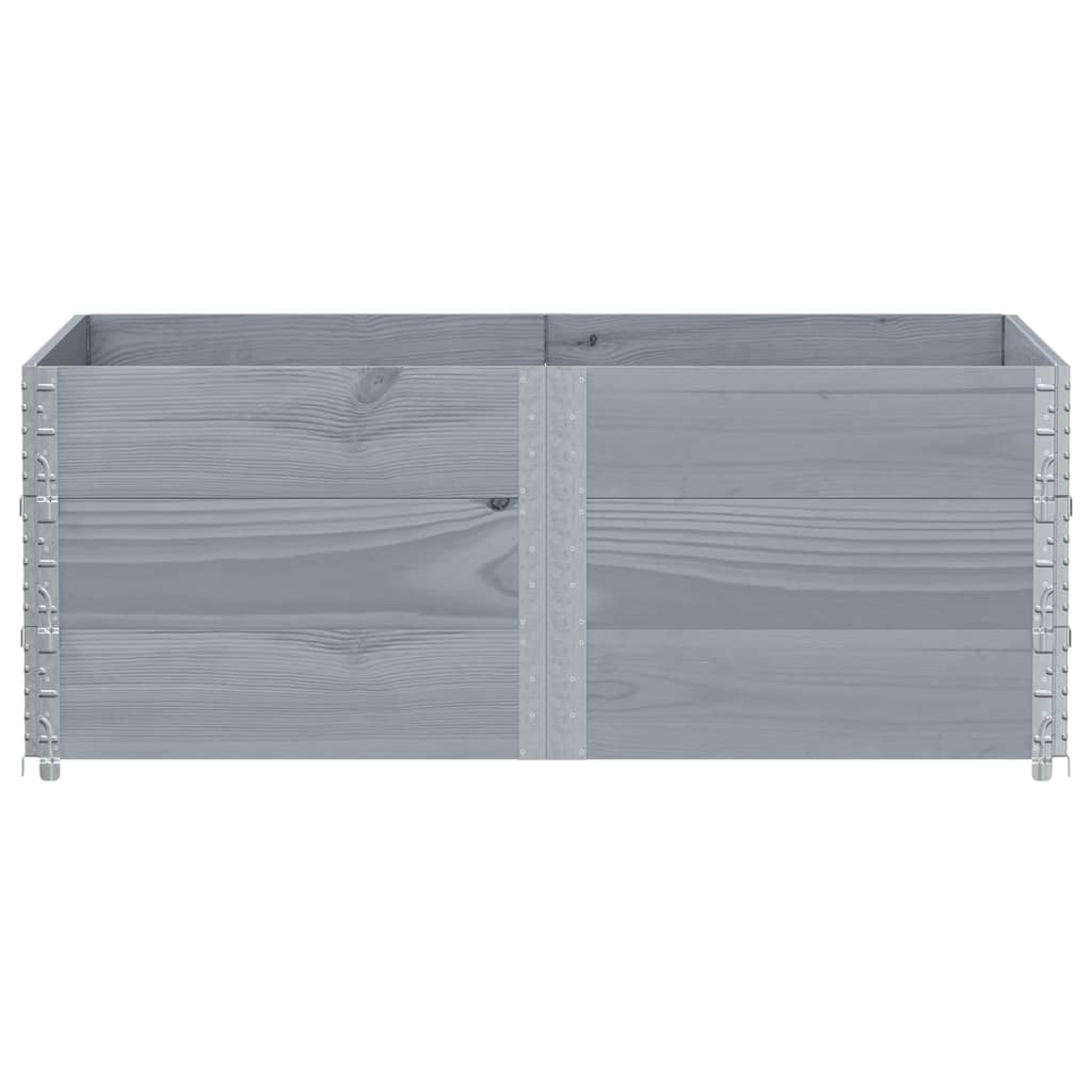 Vaso/floreira de jardim 150x100cm madeira pinho maciça cinzento