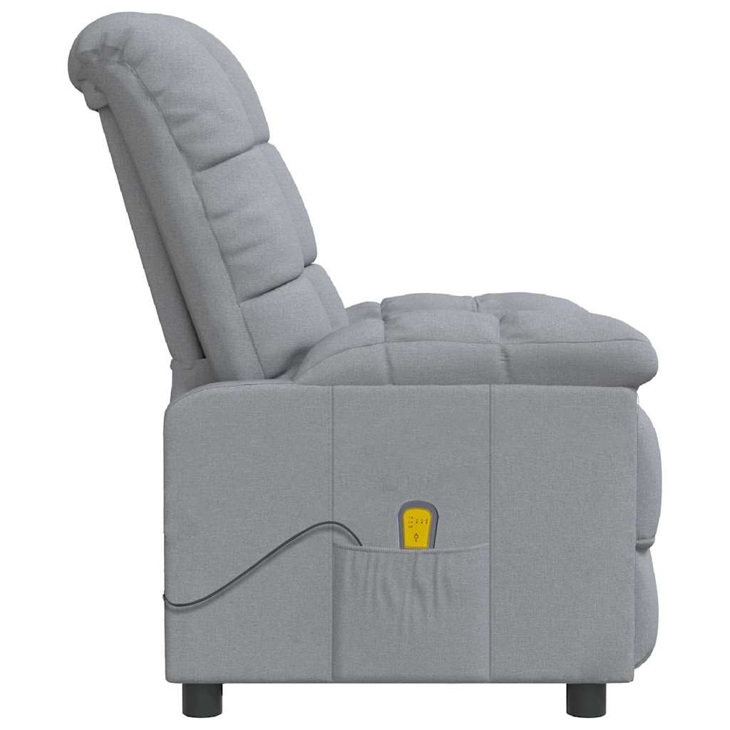 Poltrona de massagens tecido cinzento-claro
