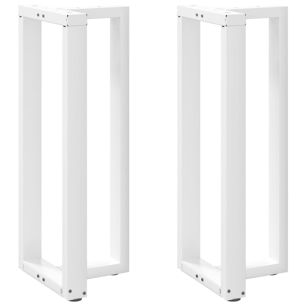 Pés de mesa de bar em forma de t, 2 peças, branco, 40x35x(100-101) cm, aço