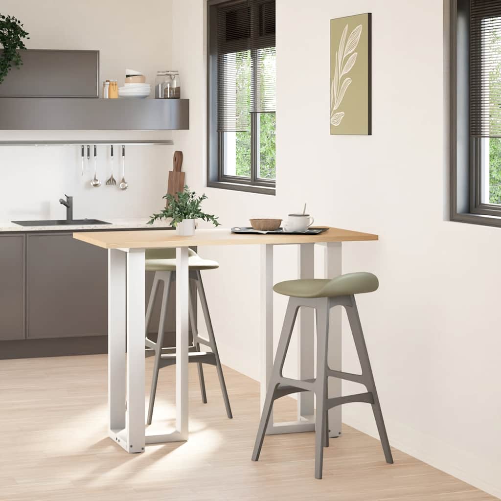 Pés de mesa de bar em forma de t, 2 peças, branco, 40x35x(100-101) cm, aço