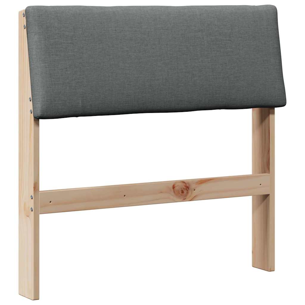 Cabeceira estofada cinza escuro 75 cm