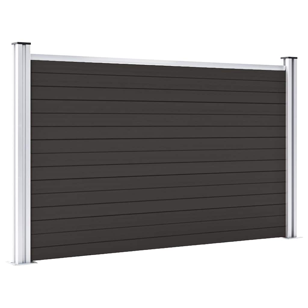 Painel de vedação wpc 180x105 cm preto