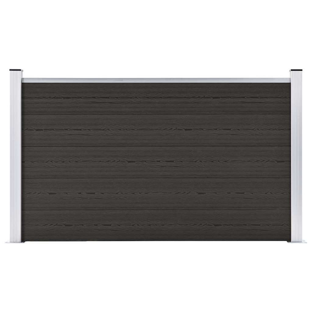 Painel de vedação wpc 180x105 cm preto